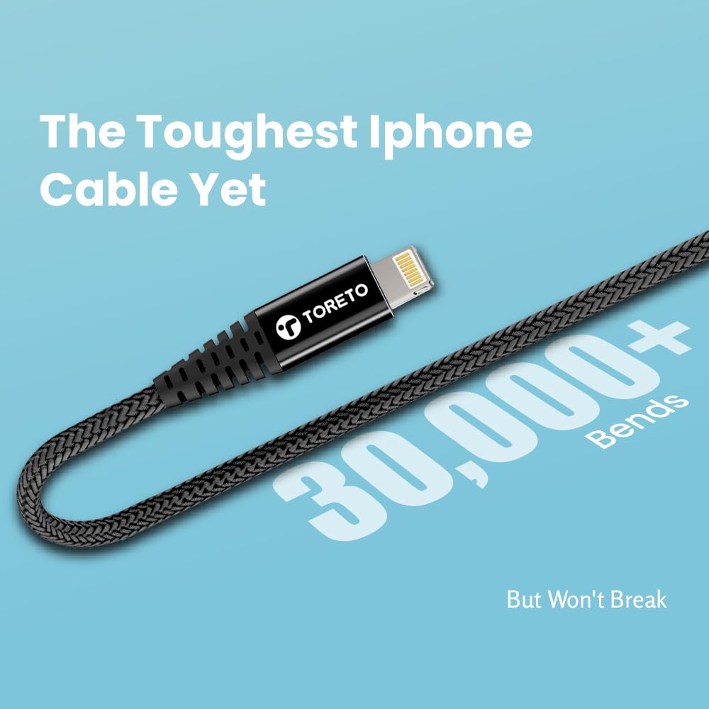 Toreto Dura Unbreakable 3A Fast Charging 1m Braided Cable - Image 2