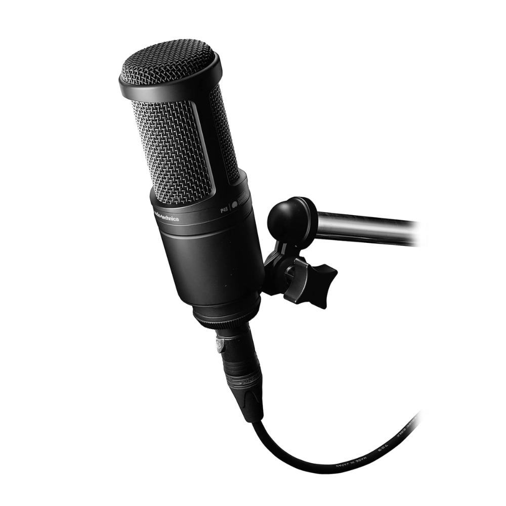 Audio-Technica AT2020 Cardioid Condenser Studio XLR Microphone, Ideal for Project/Home Studio Applications - Image 2