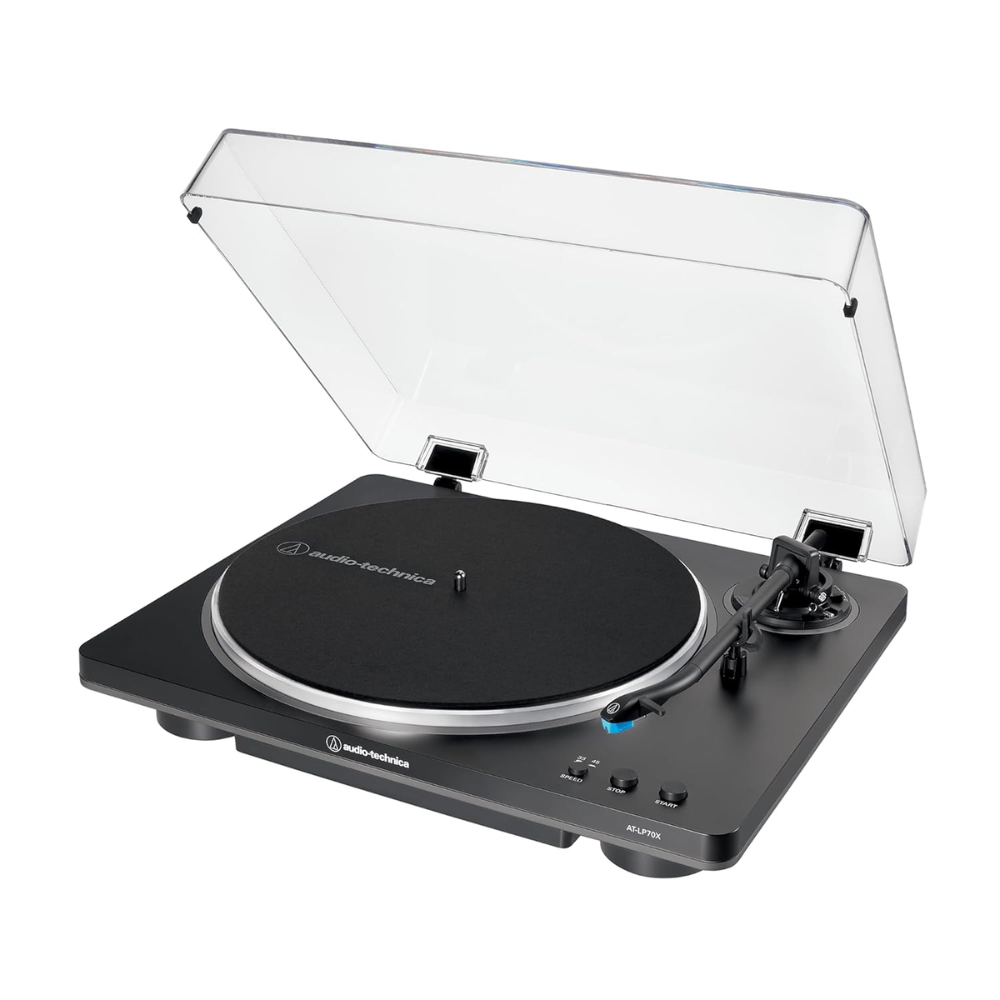 Audio-Technica AT-LP70X Fully Automatic Belt-Drive Stereo Turntable, Hi-Fi, 2 Speed, Vinyl Record Player, Dual Moving Magnet Stereo Cartridg, Built-in Phono Preamp with Dust Cover - Image 2