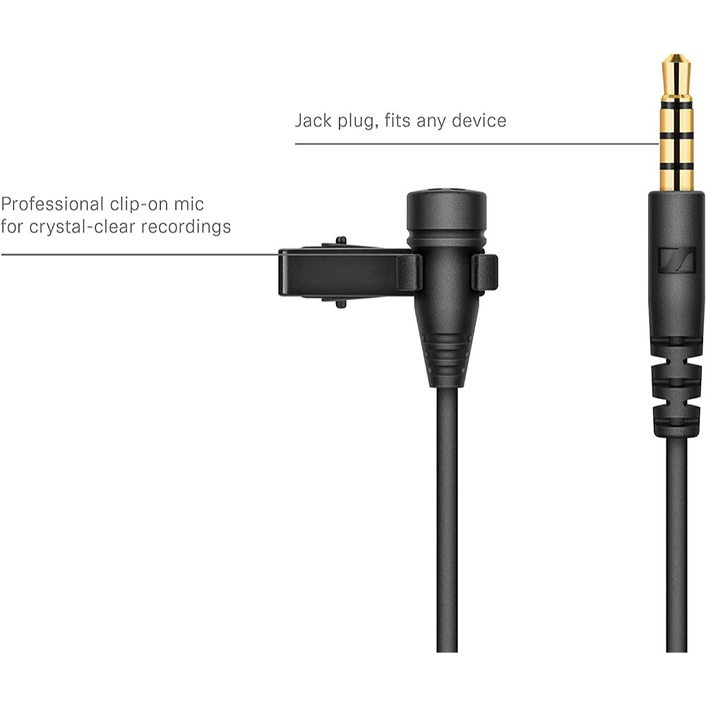 Sennheiser XS Lav Mobile Omnidirectional Lavalier Microphone | 3.5mm Jack | Built-in Windscreen | Ideal for Content Creators, Vlogging, Mobile Journalism, Podcasts & Online Meetings - Image 3