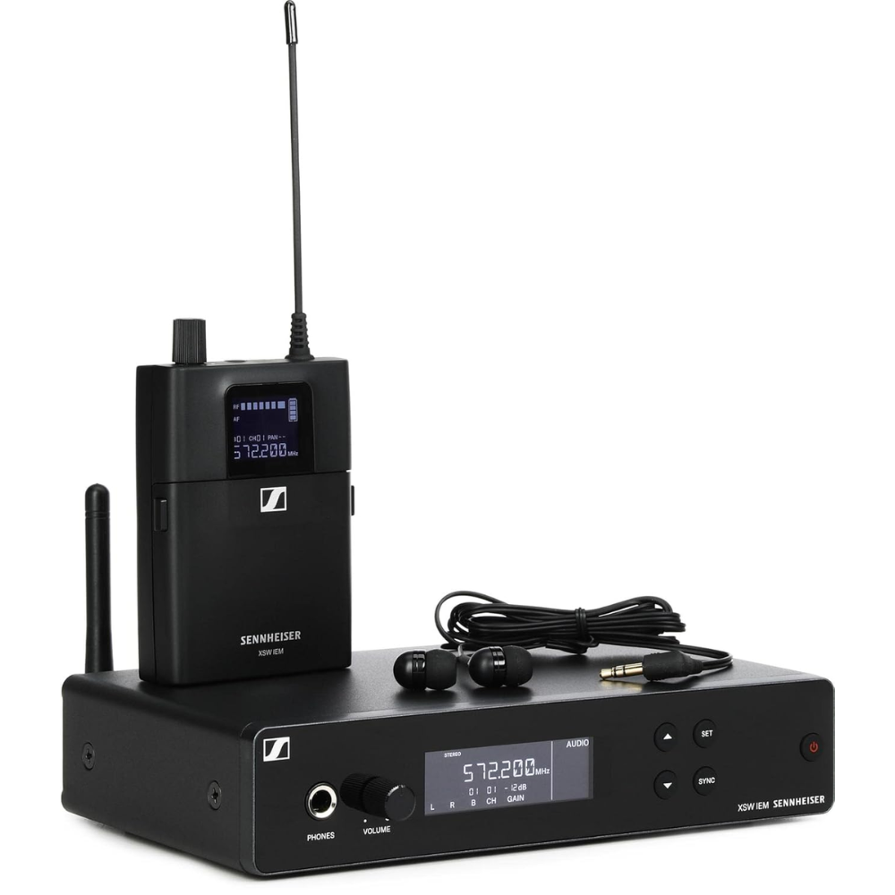 Sennheiser XSW IEM Wireless in-Ear Monitor System (B)|Compact Transmitter & Receiver | 50?mW Output | 96 UHF Channels | Ideal for Stage Monitoring, Live Performances & Rehearsals, Black - Image 4