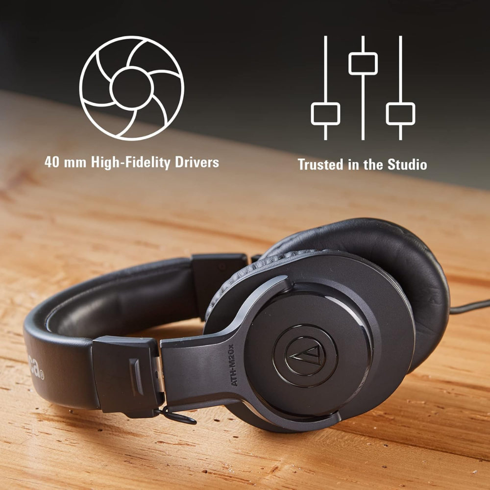Audio-Technica ATH-M20x Over-Ear Professional Studio Monitor Headphones - Image 5