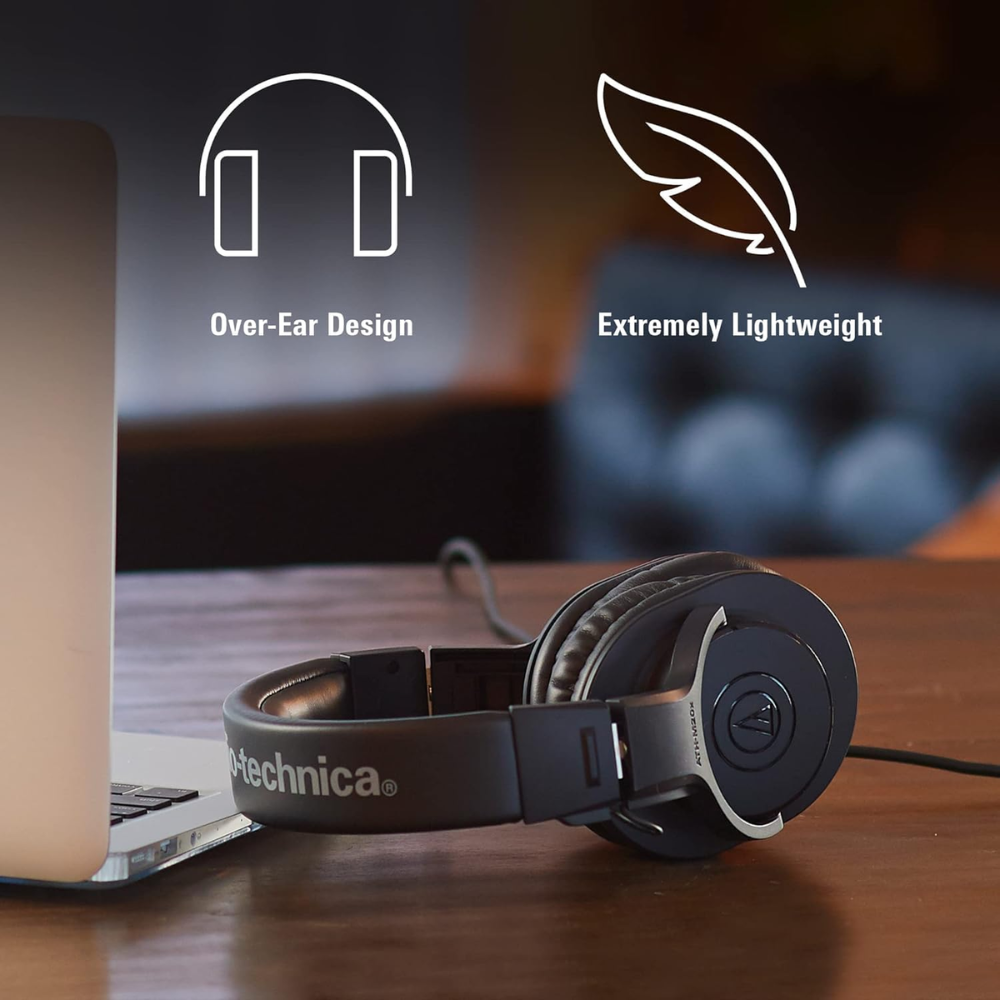 Audio-Technica ATH-M20x Over-Ear Professional Studio Monitor Headphones - Image 6