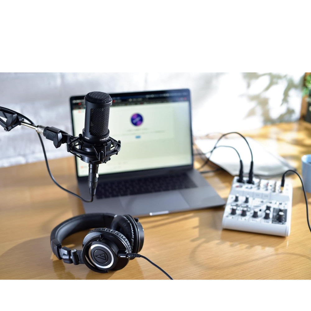 Audio-Technica AT2020 Cardioid Condenser Studio XLR Microphone, Ideal for Project/Home Studio Applications - Image 6