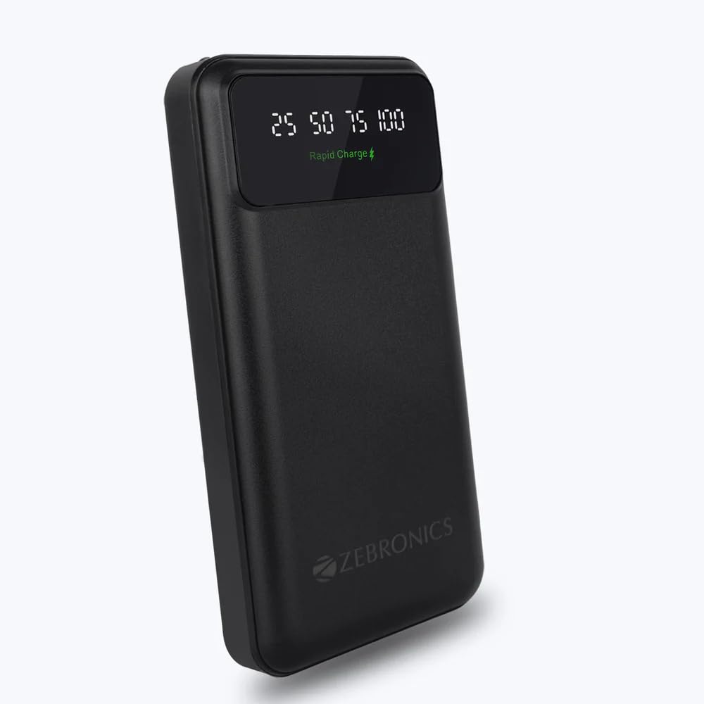 ZEBRONICS Zeb-MB20000R5 Dual USB Output Rapid Charge LED Percentage Display Mobile/Tablet Compatible
