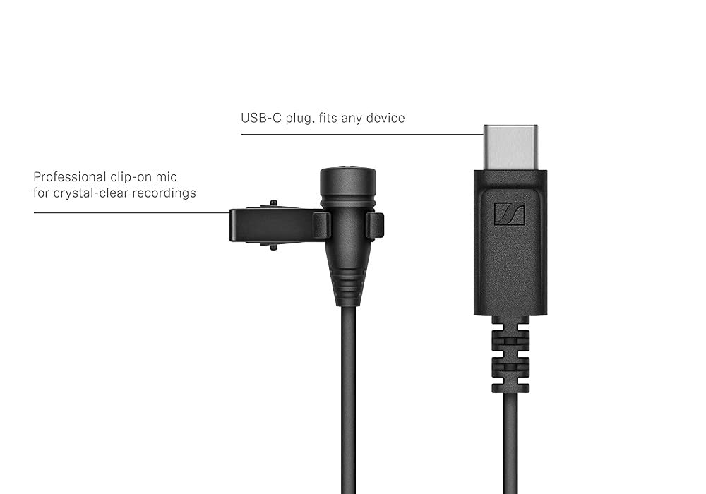 Sennheiser XS Lav USB-C Omnidirectional Lavalier Microphone | Clip-On Mic with USB-C Connector | Ideal for Content Creators, Mobile Journalists, Vlogging, Podcasts & Remote Meetings - Image 2