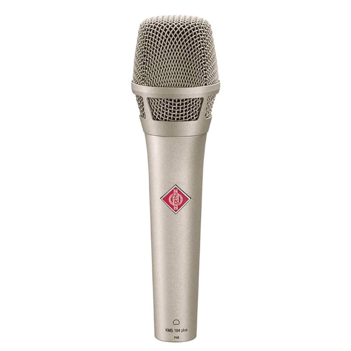 Neumann KMS?104 Handheld Condenser Vocal Microphone |Nickel | Supercardioid Pickup Pattern | 20?Hz?20?kHz FR | High SPL Handling | Perfect for Live Vocal Performances, Studio Recording & Broadcast
