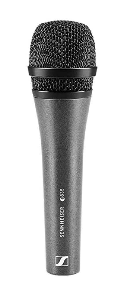 Sennheiser E 835 Cardioid Dynamic Handheld Microphone | Clear & Powerful Vocals | Feedback Rejection | Rugged Metal Body | 40 Hz?16 kHz FR | Ideal for Live Performance, Presentation & Studio Recording