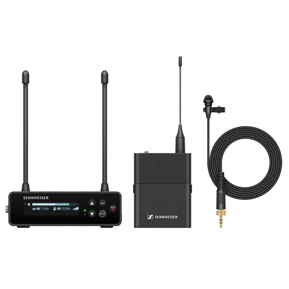 Sennheiser EW-DP ME?2 Wireless Lavalier Microphone System?| Omnidirectional ME?2 Mic | 20Hz - 20KHz | Magnetic Mount | OLED Display | Perfect for Video Production, Interviews & Broadcasting