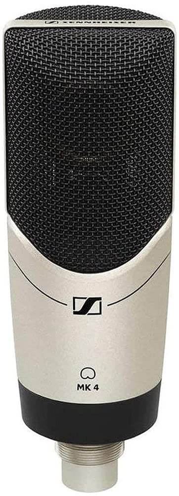 Sennheiser Mk 4 Large Diaphragm Condenser Xlr Microphone| True Condenser Capsule | Low Self-Noise | 20Hz 20Khz | Ideal For Vocals, Instruments, Voice Over & Broadcast Applications