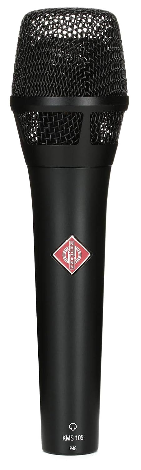 Neumann KMS?105 Supercardioid Condenser Vocal Microphone?| Matte Black | Extended Frequency Response | 20?Hz?20?kHz | Ideal for Professional Singers, Recording & Broadcast Applications