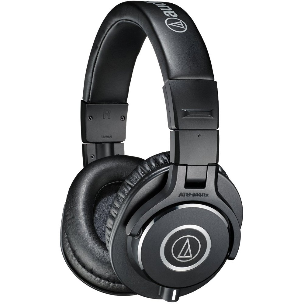Audio-Technica ATH-M40x Professional Studio Monitor Headphone, Black, with Cutting Edge Engineering, 90 Degree Swiveling Earcups, Pro-Grade Earpads/Headband, Detachable Cables Included |