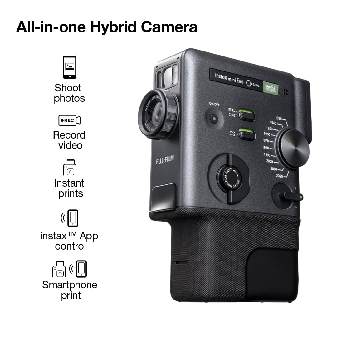 Fujifilm instax mini Evo Cinema? Premium Edition with 20 Shots of instax mini Instant Film - Image 2
