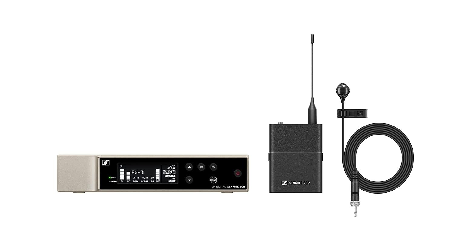 Sennheiser EW-D ME4 Digital UHF Wireless Lavalier System | Cardioid ME 4 Mic for Feedback Rejection | Auto-Setup via Smart App | 56 MHz Bandwidth | Ideal for Presenters, Stage & Broadcast - Image 3