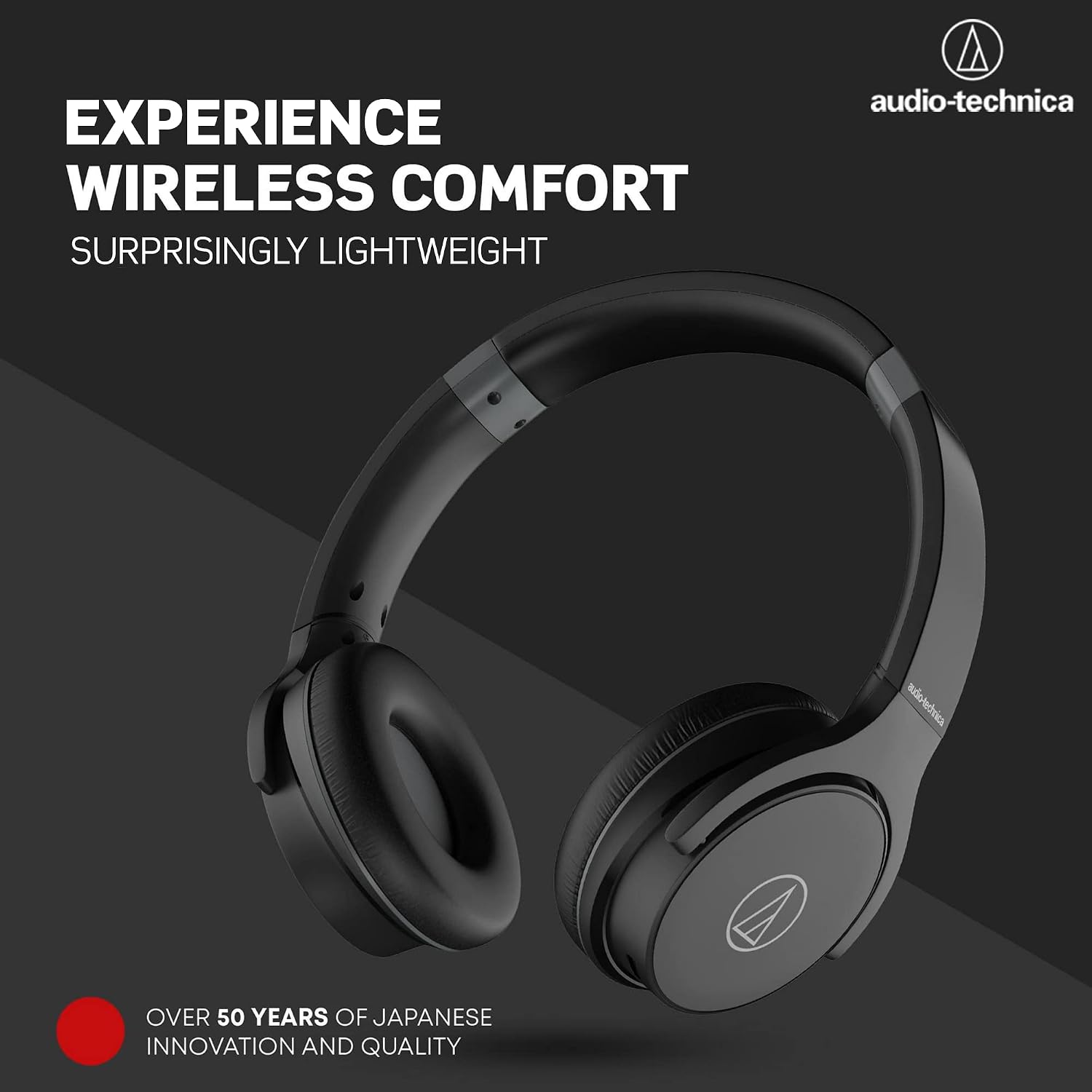 Audio-Technica ATH-S220BT Bluetooth Wireless Headphones with Mic | 60H Battery, Over-Ear Headset for Mobile & PC | Fast Charging Bluetooth Earphones with Wired Option - Image 4