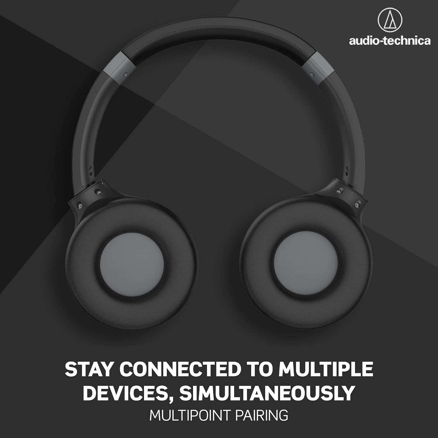 Audio-Technica ATH-S220BT Bluetooth Wireless Headphones with Mic | 60H Battery, Over-Ear Headset for Mobile & PC | Fast Charging Bluetooth Earphones with Wired Option - Image 3