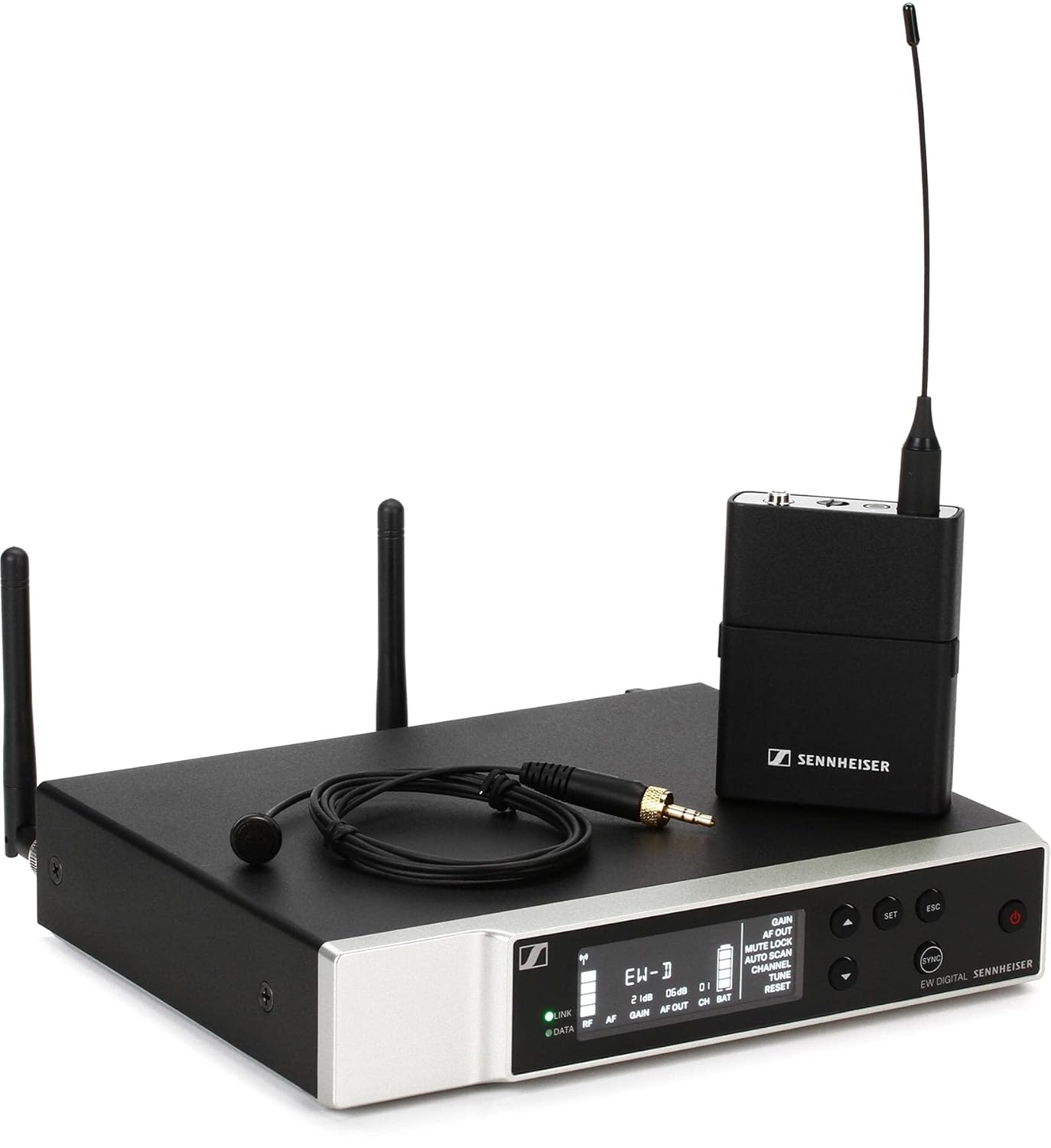 Sennheiser EW-D ME4 Digital UHF Wireless Lavalier System | Cardioid ME 4 Mic for Feedback Rejection | Auto-Setup via Smart App | 56 MHz Bandwidth | Ideal for Presenters, Stage & Broadcast