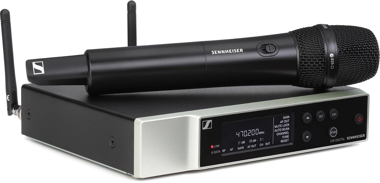 Sennheiser EW-D 835-S Dynamic Handheld Microphone Set, Black, XLR Connectivity