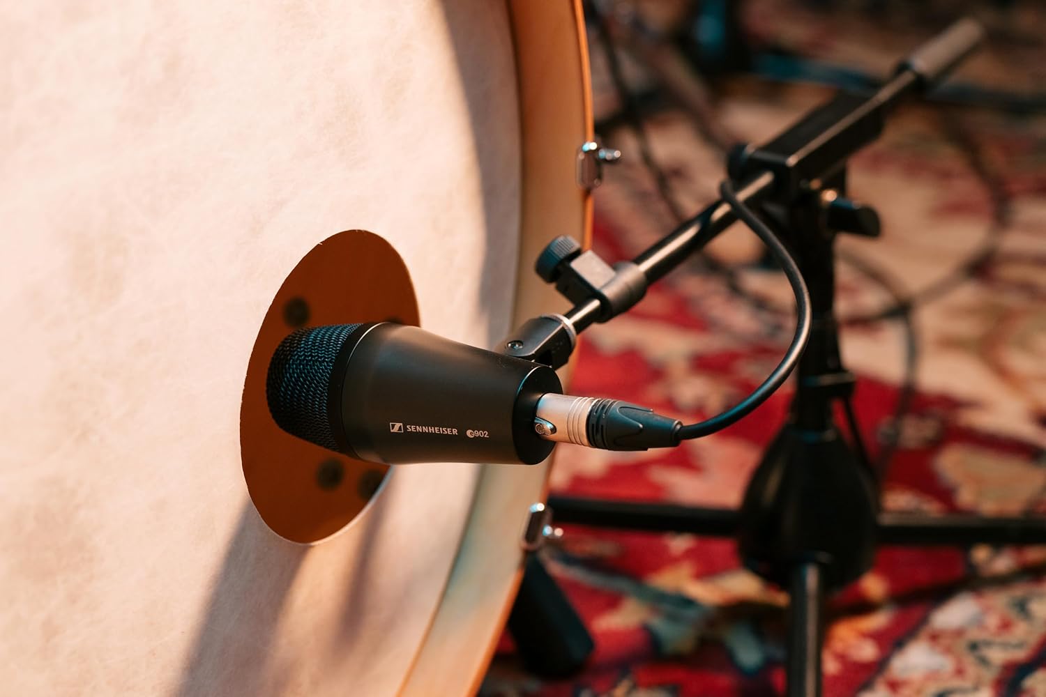 Sennheiser e 902 Dynamic Cardioid Microphone for Low-Frequency Instruments | Fast Transient Response, High SPL Handling | Integrated Stand Mount | Ideal for Studio, Live Sound & Broadcast Applications - Image 2
