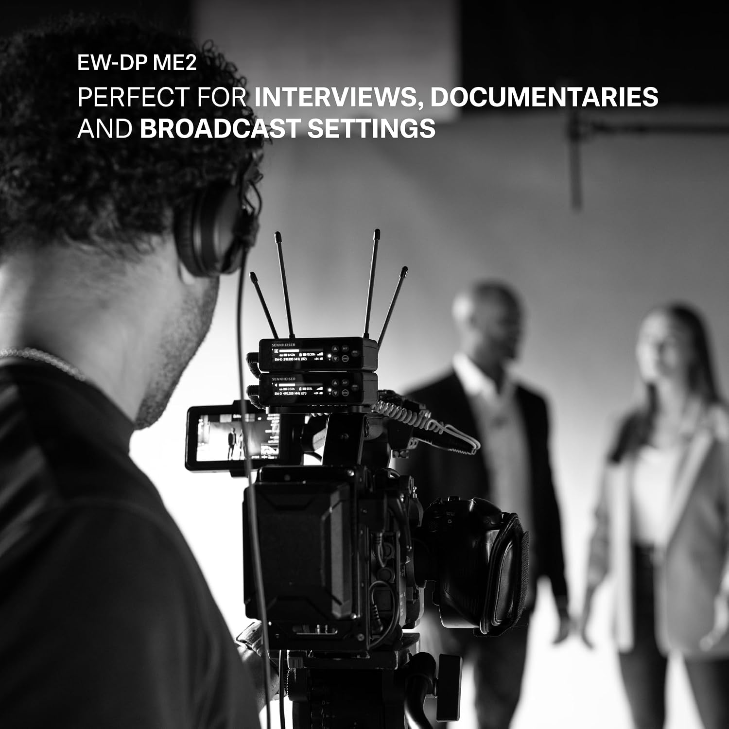 Sennheiser EW-DP ME?2 Wireless Lavalier Microphone System?| Omnidirectional ME?2 Mic | 20Hz - 20KHz | Magnetic Mount | OLED Display | Perfect for Video Production, Interviews & Broadcasting - Image 4