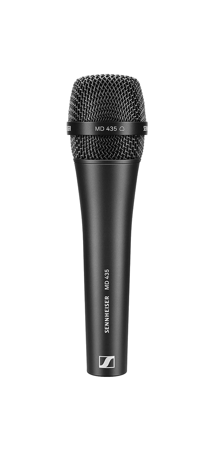 Sennheiser MD 435 Dynamic Vocal Microphone | Lightweight Handheld Mic with Metal Housing | High Rejection Supercardioid Pattern | Ideal for Live Vocals, Broadcast, Touring & Stage Performances