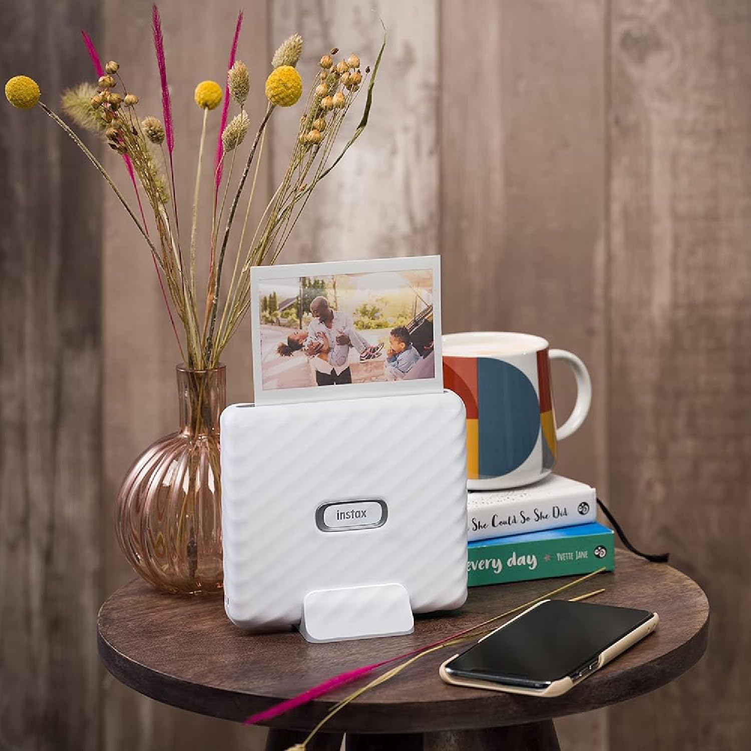 instax FUJIFILM Wide Link Smartphone Instant Photo Printer - White - Image 5