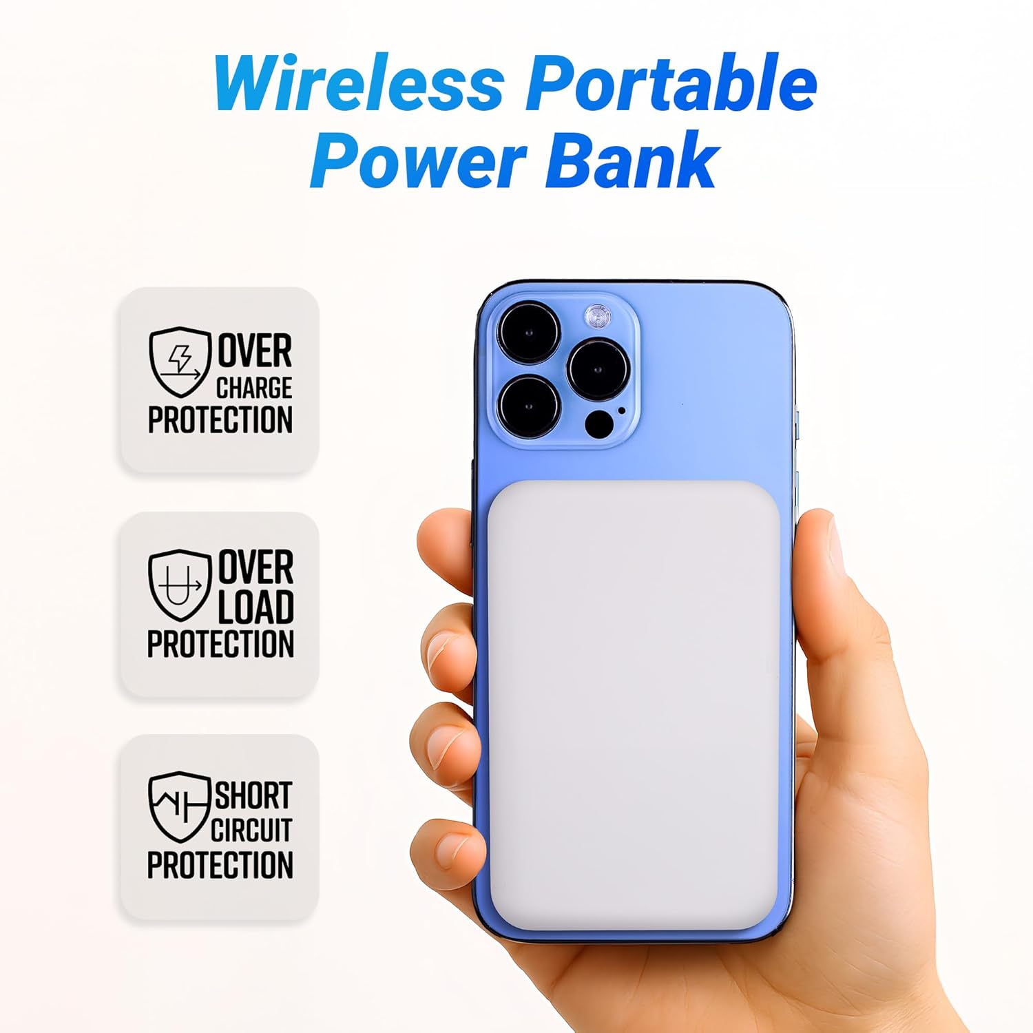 ZEBRONICS MW63 Wireless Power Bank, 10000 mAh, Rapid Charge, Magsafe, Outputs - 20W Wired | 15W Wireless, Type C PD, Built in Protections, LED Indicator, Compatible with iPhone, Made in India - Image 6
