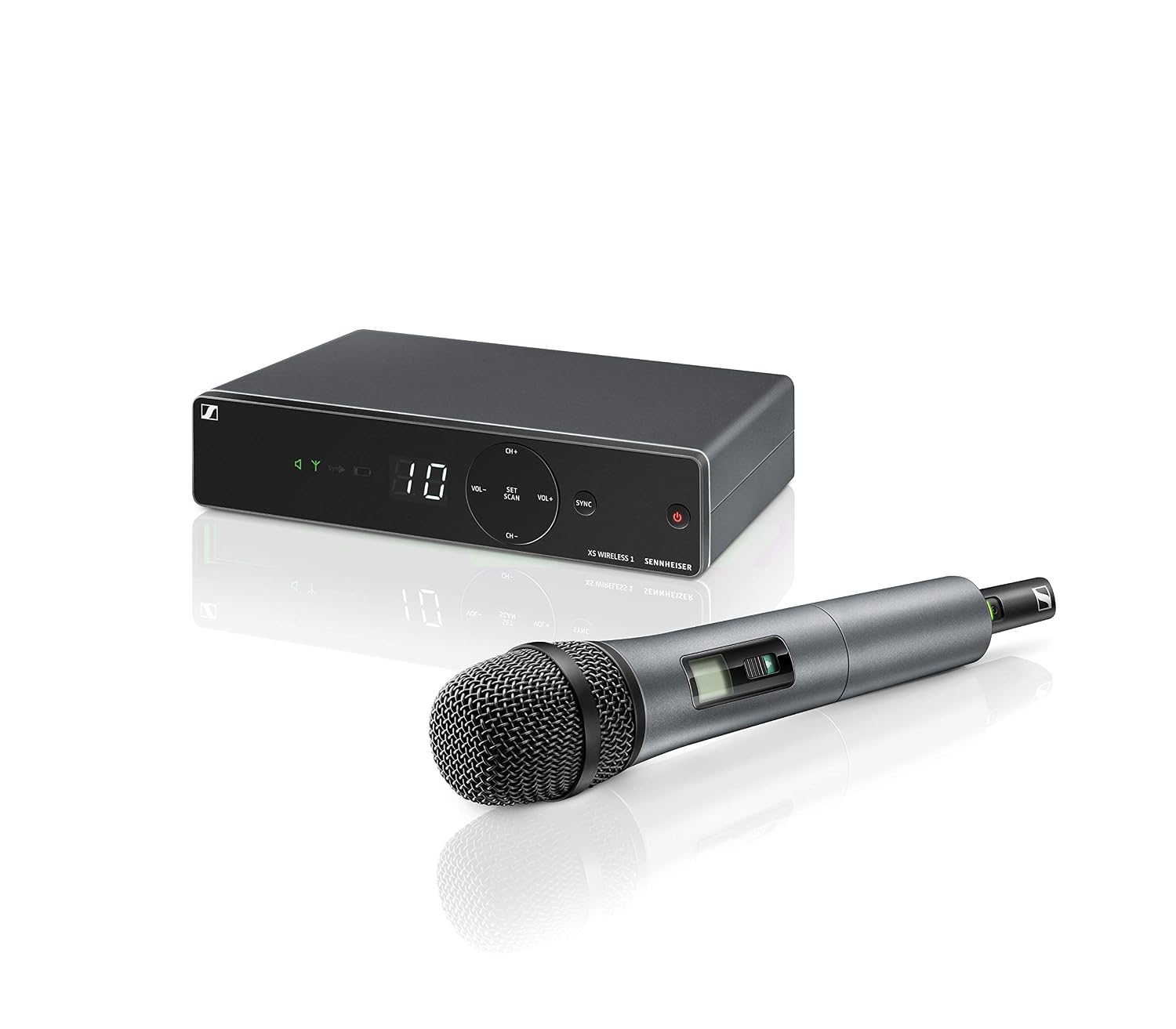 Sennheiser Wireless Microphone XSW1-825-C for singers, presenters | upto 10 Compatible channels & 120feet Range, Quick easy setup and hassle free handling. Microphone clamp included