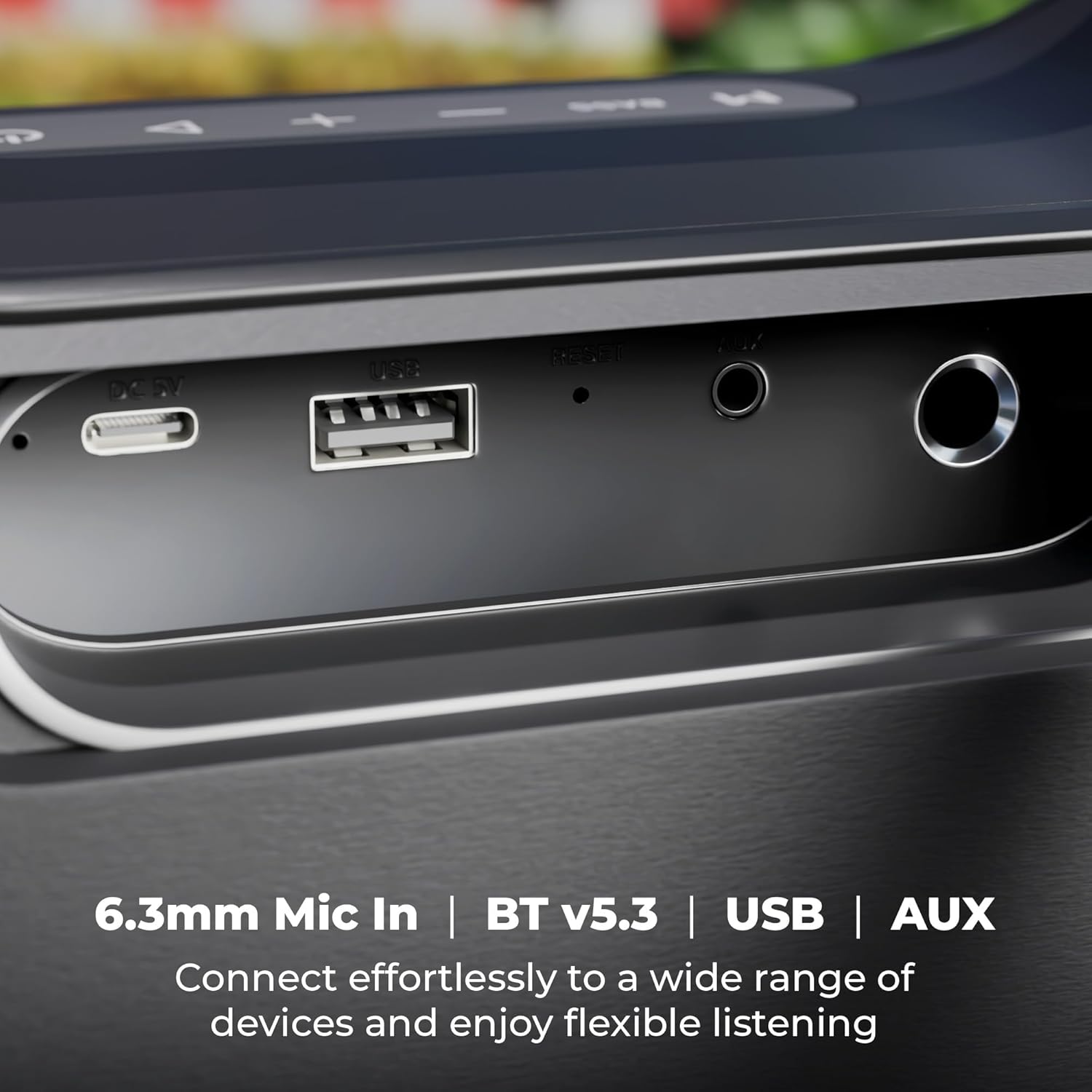 ZEBRONICS 2026 Launch 50W Bluetooth Speaker, Dual 5.7cm Drivers, 8.9cm Subwoofer, Upto 5Hrs Playback, Dual Passive Radiators, RGB Modes, 6.3mm Mic Input, TWS, BT v5.3, Type-C (Sound Feast 450) - Image 4
