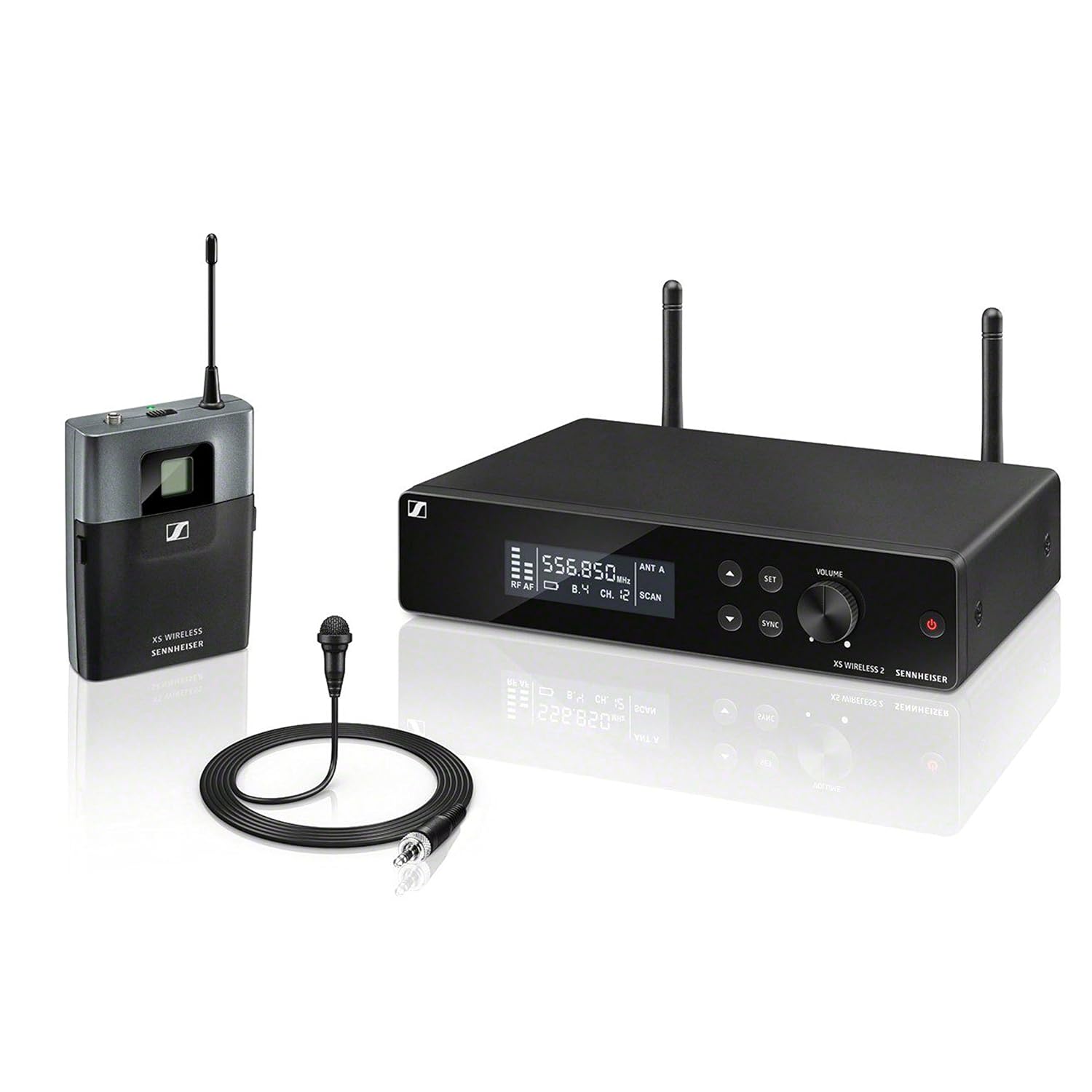 SennheiserXSW 2-ME2-A Wireless 2 Lavalier Omni-directional Microphone System. Ideal for public speakers, presenters, Conferences, House of worship, Interviewers, Auditoriums, Stage plays or rehersals