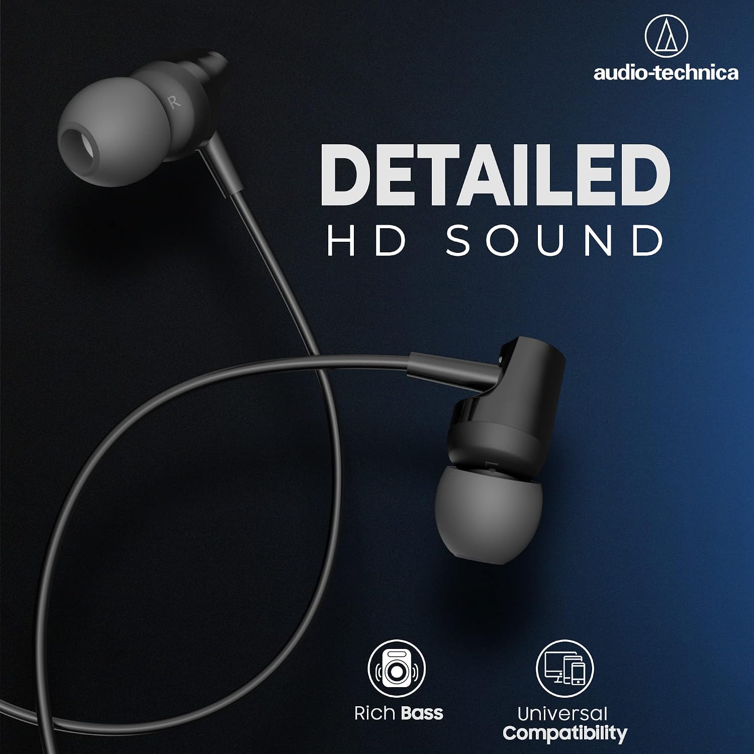 Audio-Technica Sonic Fuel in Ear Wired Earphones with in-Line Mic & Control, 8.5Mm Powerful Drivers for Clear Sound & Rich Bass, Comfort Fit Earbuds - Image 5