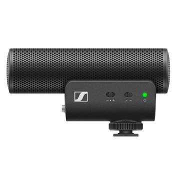 Sennheiser MKE 400 Compact On-Camera Shotgun Microphone | Super-Cardioid Directional Pickup | Integrated Wind Protection | 3-Step Sensitivity Switch | Ideal for Vlogging & Mobile Journalism