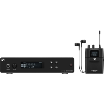 Sennheiser XSW IEM Wireless in-Ear Monitor System (B)|Compact Transmitter & Receiver | 50?mW Output | 96 UHF Channels | Ideal for Stage Monitoring, Live Performances & Rehearsals, Black