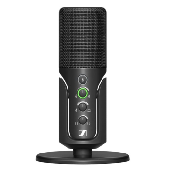 Sennheiser Profile USB Microphone with Table Stand | Plug & Play Design, for Podcasting & Streaming | Cardioid Condenser Capsule | 1.2m USB-C Cable Included | Black