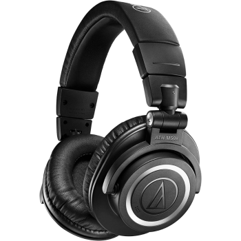 Audio-Technica ATH-M50xBT2 Bluetooth Wireless Over Ear Headphones with Dual mic, 45MM Large-Aperture Drivers, 50-Hour Battery Life, USB-C Fast Charging, Studio Sound, Dual Pairing- Black