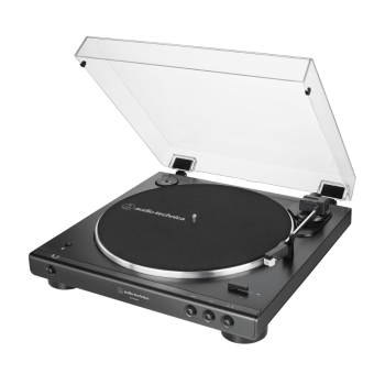 Audio-Technica AT-LP60XBT-BK Fully Automatic Belt-Drive Stereo Bluetooth Turntable, Black