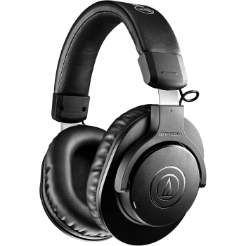 Audio-Technica Ath-M20Xbt Wireless Over-Ear Headphones, Bluetooth 5.0, 60-Hour Battery Life, 40 mm Drivers, Hi-Fi Sound, Built-in Mic, AAC/SBC Codec Support (Black)