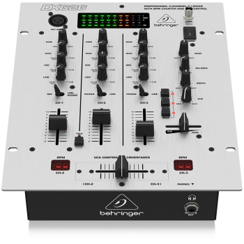 Behringer DX626 DJ Mixer, XLR Connection, (3 Channels), Black & White