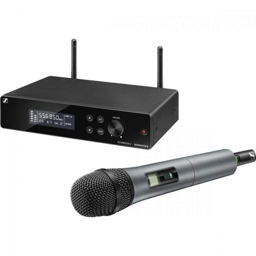 Sennheiser XSW 2-835-C Wireless Microphone with external Antenna(True Diversity) for Live stage, Singers, Presenters. Up to 12 compatible channels, Rackmount kit included & upto 150feet Range