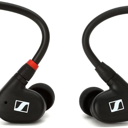 Sennheiser IE 100 Pro Wired in?Ear Monitors | Black | Precision Dynamic Drivers | Detachable Cable | 20 Hz?18 kHz FR | Ideal for Musicians, Live Monitoring, Studio Recording & On?Stage Performances