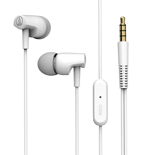Audio-Technica Sonic Fuel in-Ear Wired Earphones with in-line Mic & Control, 8.5mm Powerful Drivers for Clear Sound & Rich Bass, One Button Multi-Function Remote, Comfort Fit Earbuds