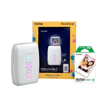 Fujifilm instax Mini Link 3 Smartphone Photo Printer Starter Kit, White