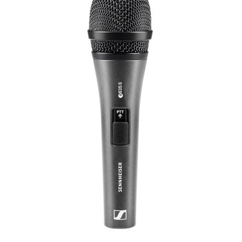 Sennheiser e835-S-PTT Dynamic Cardioid Wired Microphone with Push-to-Talk for Talkback, Studio & Live Sound