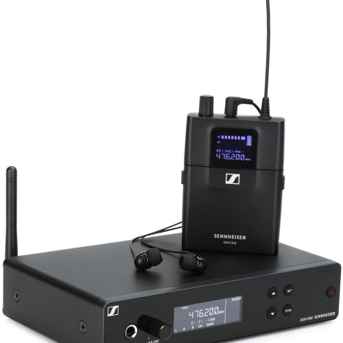Sennheiser XSW IEM Wireless in-Ear Monitor System (A) | Compact Transmitter & Receiver | 50mW Output | 96 UHF Channels | Ideal for Stage Monitoring, Live Performances & Rehearsals, Black