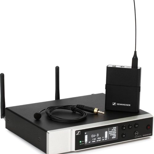 Sennheiser EW-D ME4 Digital UHF Wireless Lavalier System | Cardioid ME 4 Mic for Feedback Rejection | Auto-Setup via Smart App | 56 MHz Bandwidth | Ideal for Presenters, Stage & Broadcast