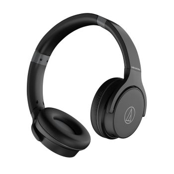 Audio-Technica ATH-S220BT Bluetooth Wireless Headphones with Mic | 60H Battery, Over-Ear Headset for Mobile & PC | Fast Charging Bluetooth Earphones with Wired Option