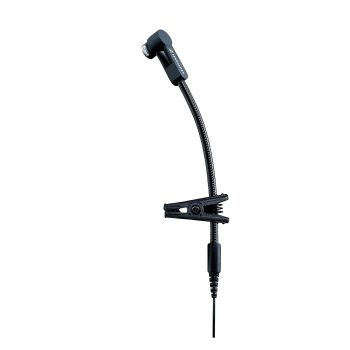 Sennheiser e908B-EW Cardioid Condenser gooseneck Microphone for wind instruments like saxaphone, trumphets, congas, drums with free-floating suspension