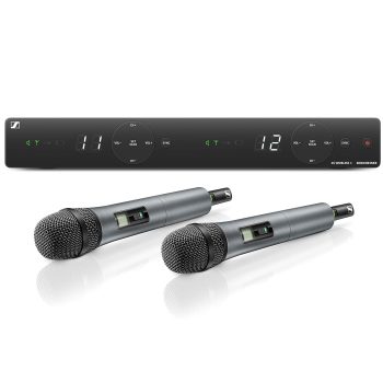 Sennheiser XSW 1-835 DUAL-A Wireless Vocal Set | 2 Handheld e835 Cardioid Dynamic Mics | Rack Mount Kit | Ideal for Live Vocals, Presentations, Weddings, Events, Karaoke & Public Speaking