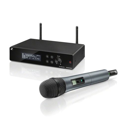 Sennheiser XSW 2-835-A Wireless Microphone with external Antenna for Live stage, Singers & Presenters. Up to 12 compatible channels, Rackmount kit included